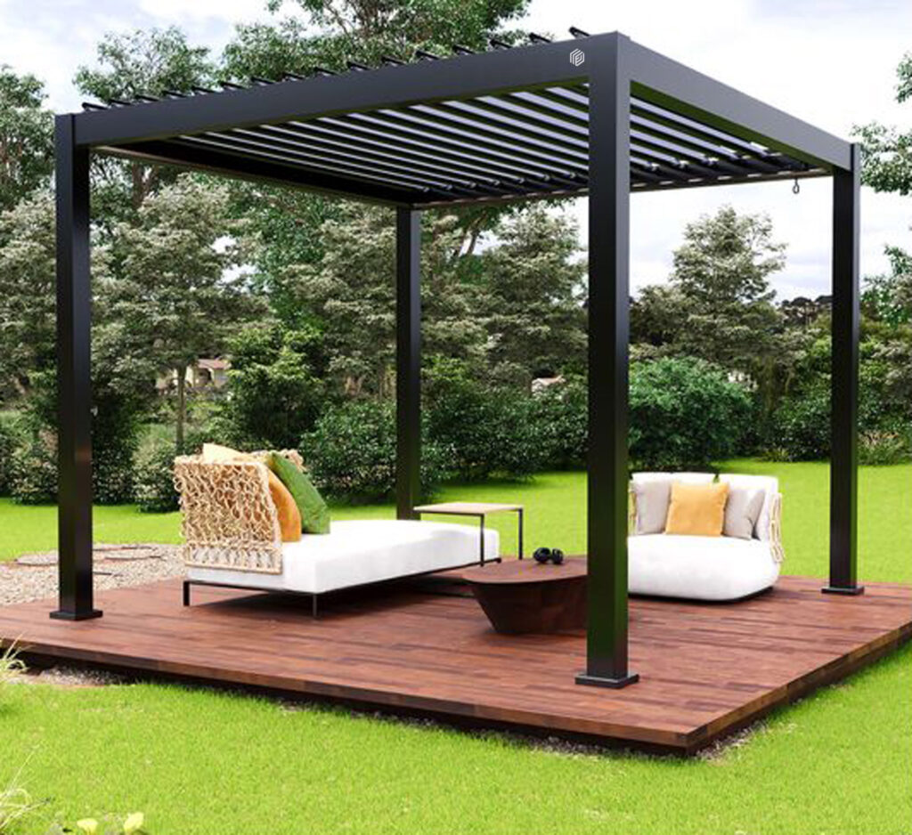 Aluminum Pergolas outside by PatioSphere